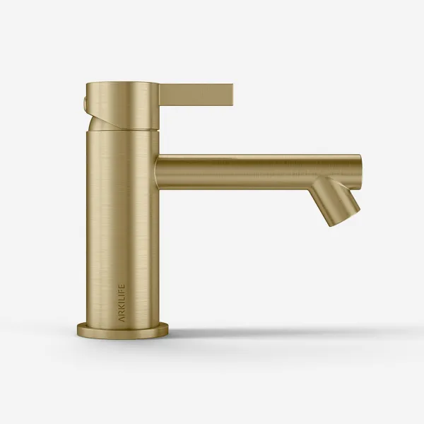 ArkiLife AVAO AA501 - S-storlek, Tvättställsblandare, PVD borstad mässing  