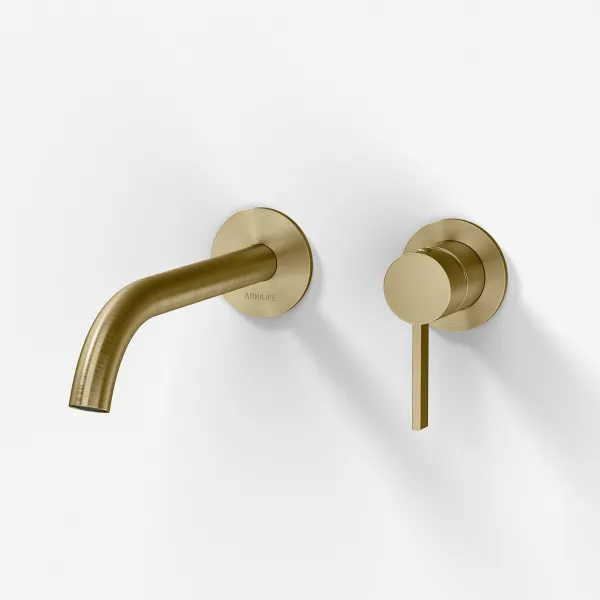 ArkiLife AVAO AA502 - Tvättställsarmatur med 22 cm pip, PVD borstad mässing