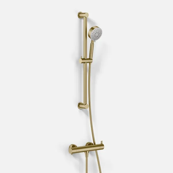 ArkiLife AVAO AABT204 S01 - Termostat inkl. Duschset, PVD Borstad Mässing