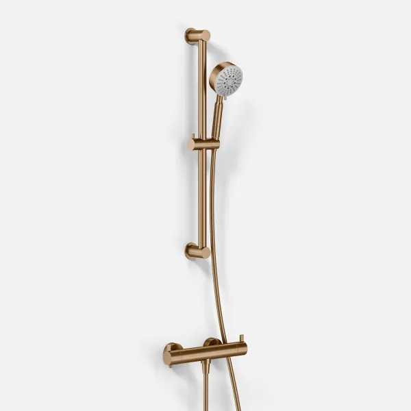 ArkiLife AVAO AABT204 S01 - Termostat inkl. Duschset, PVD Borstad koppar