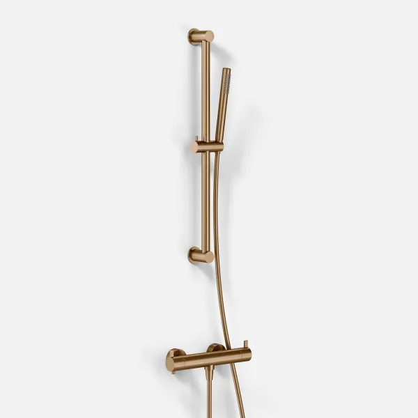 ArkiLife AVAO AABT204 S02 - Termostat inkl. Duschset, Stick, PVD Borstad Koppar