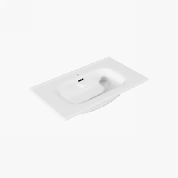 ArkiLife® Cobus ACC80-CB - 81x46,5 Slim-Edge, Vit porslinstvättställ