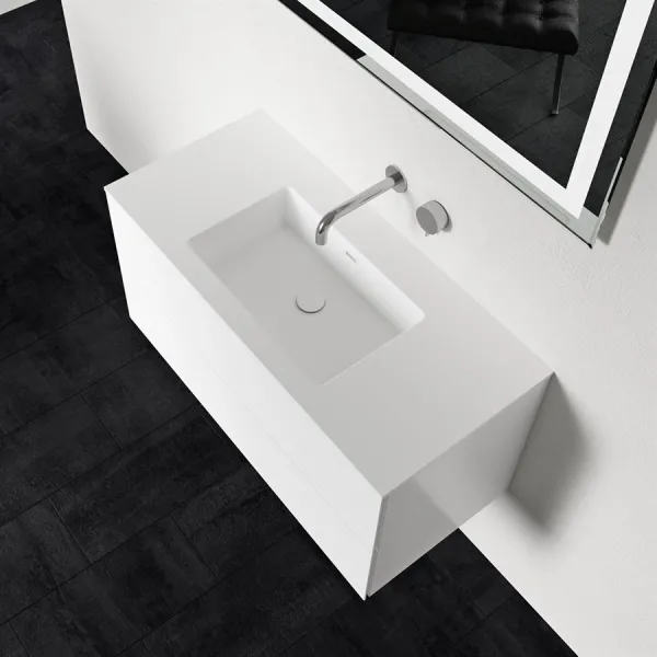 Block Soho 100 - Tvättstuga 100x46 cm, Matt vit