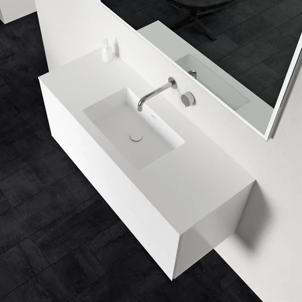 Block Soho 120 - Tvättstuga 120x46, Matt vit