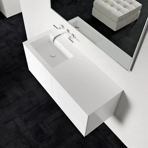 Block Soho 120L - Tvättstuga 120x46, Matt vit