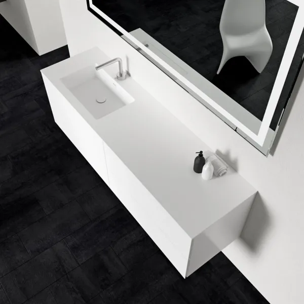 Block Soho 160L - Tvättstuga 160x46, Matt vit