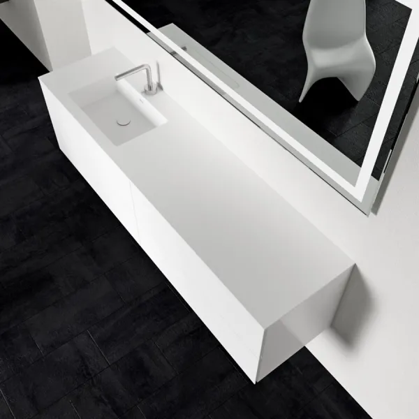 Block Soho 180L - Tvättstuga 180x46, Matt vit