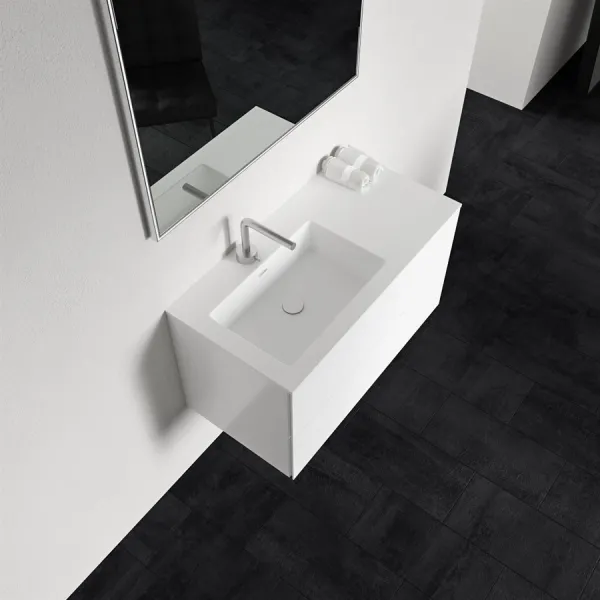 Block Soho 90L - Tvättstuga 90x46 cm, Matt vit