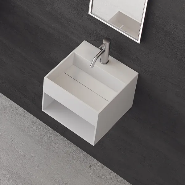 Boxo 33 - 33x33 Tvättställ med förvaring, Mathvid SolidTec®