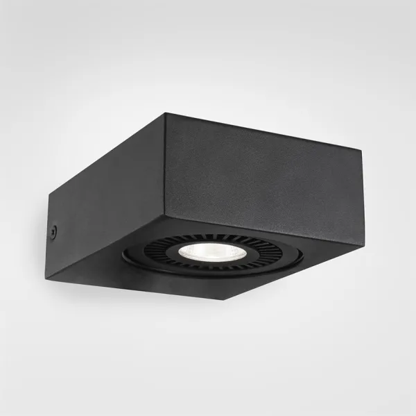 Brick 01 - LED Vägglampa, 16x12,5x5h, IP20, Svart