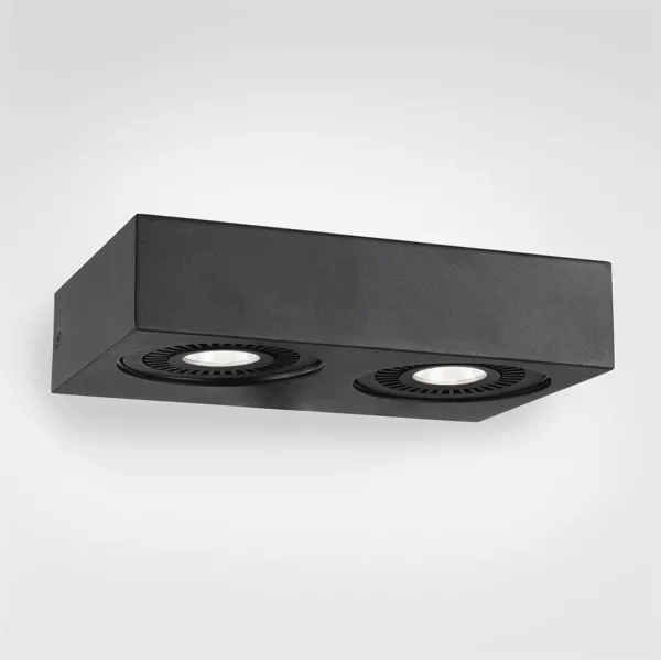 Brick 02 - LED-vägglampa, 25x12,5x5h, IP20, svart
