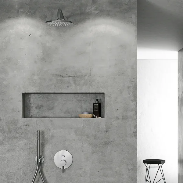 Classwell C16 S01 - Duschset Rain DeLuxe Ø20, m/väggarm, Borstad Rostfritt Stål