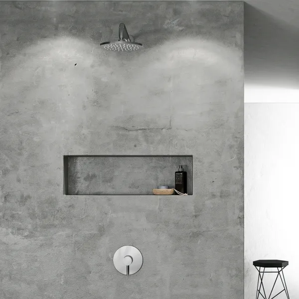 Classwell C17 S02 - Rain DeLuxe Ø20, med väggarm, borstat rostfritt stål