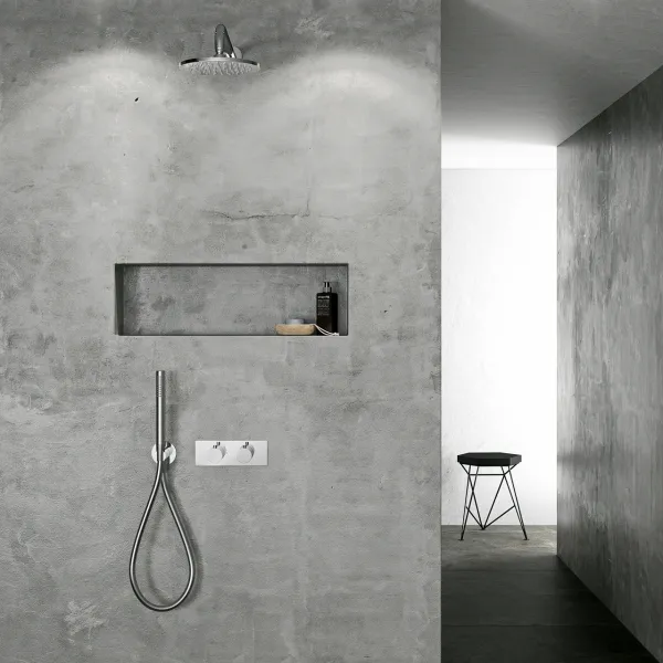 Classwell C18 S01 - Termostatset Rain DeLuxe Ø20, med väggarm, Krompolerad