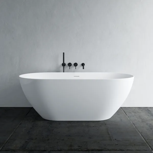 Coco 170 - 170x75 cm Badkar, Slim Design, Glansigt Vit