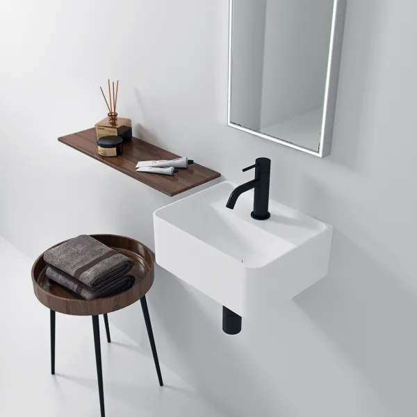 Coco 36 - Tvättställ 36x28 cm, Matt Vit SolidTec®