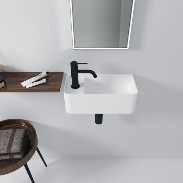 Coco 3R -  Tvättställ 40x20 cm, Matt Vit SolidTec®