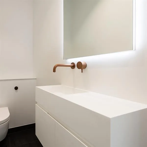 Compact 08L - Tvättställsskåp 75x32, Matt Vit SolidTec®