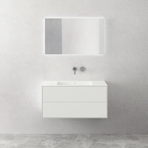 Copenhagen Chic II 100 - Badrumsmöbler, Corian®, Mattvit