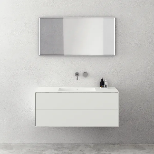 Copenhagen Chic 120 - Badrumsmöbler, Corian®, Mattvit