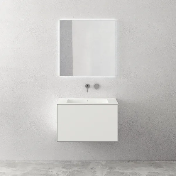 Copenhagen Chic II 80 - Badrumsmöbler, Corian®, Mattvit