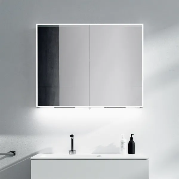 Copenhagen Chic CC90 - Spegelskåp 90x70h cm med LED-ljus