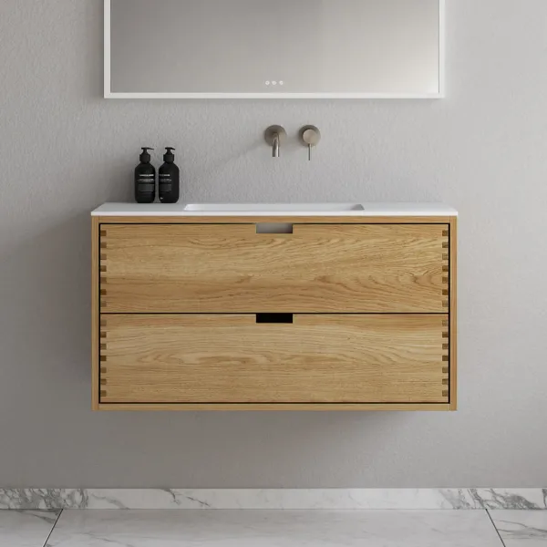 CPH Tapwork Soho 100 - MKII, fingergängade skåp i naturek inklusive Mathvid SolidTec® diskho