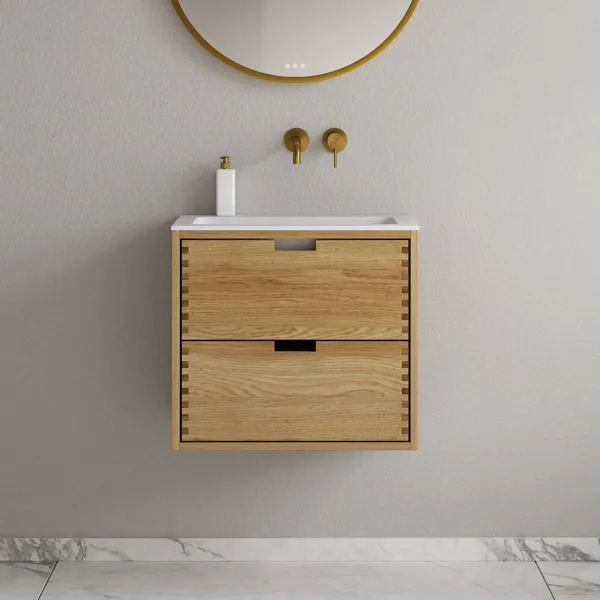 CPH Tapwork Soho 60 - MKII, fingergängade skåp i naturek inklusive Mathvid SolidTec® diskho