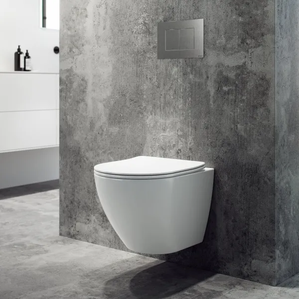 Dodo PD18 - Toalett i mattvitt porslin med Vortex-spolning + EasyClean-beläggning