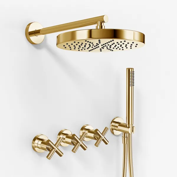 Fly Classic FBR704 S01 - XL Regn DeLux Ø24 cm, Mässing Natur