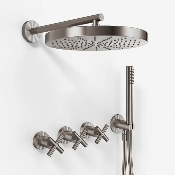 Fly Classic FBR704 S02 - XXL Rain DeLux Ø28 cm, PVD borstat stål