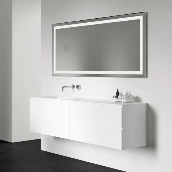 Frontline Soho 180L - Badrumsmöbler 180x46, Matt vit