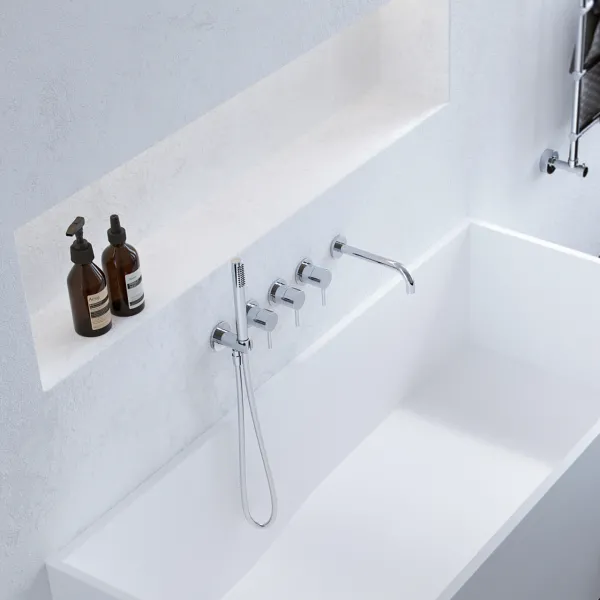 Semplice STB801 S11 - Termostatsats Badkar/dusch, Krom