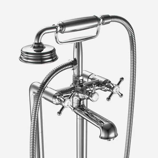 Hassel&Teudt HBK702 - Fristående badkarsblandare, Krom