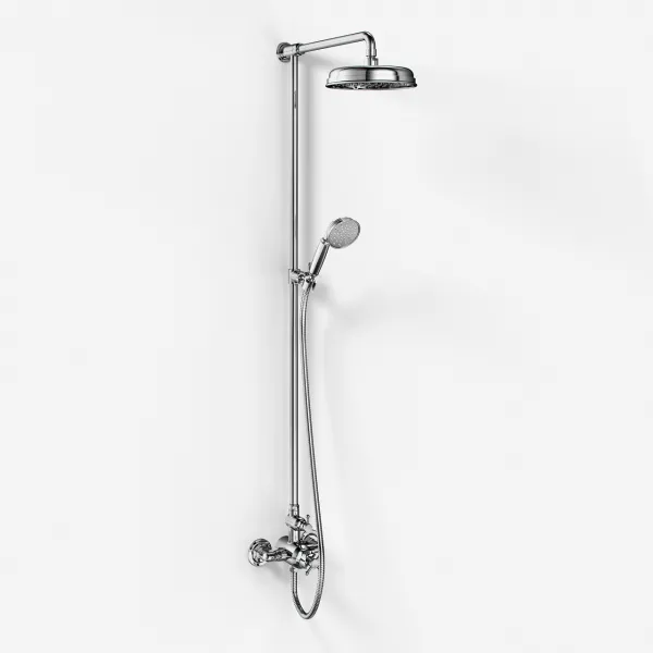 Hassel&Teudt HBT900 - SmartTerm duschstångssats m/Ø21 cm. Rain DeLuxe m/EasyClean, Chrome