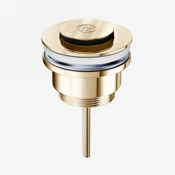 Hassel&Teudt HBV01 - Universal push-open bottenventil, polerad mässing natur