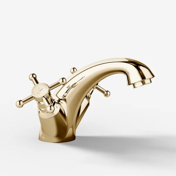 Hassel&Teudt HHV103 - Tvättställsarmatur, polerad mässing natur