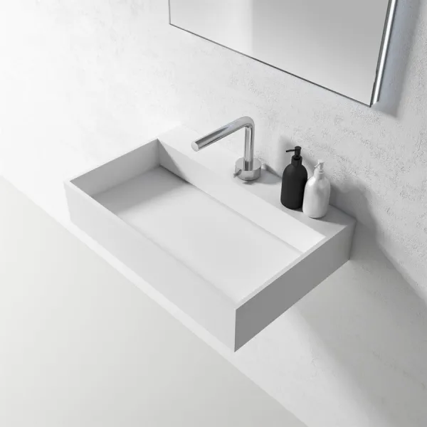 Kubo Inside 60 - 60x40 Tvättställ, Matt Vit SolidTec®