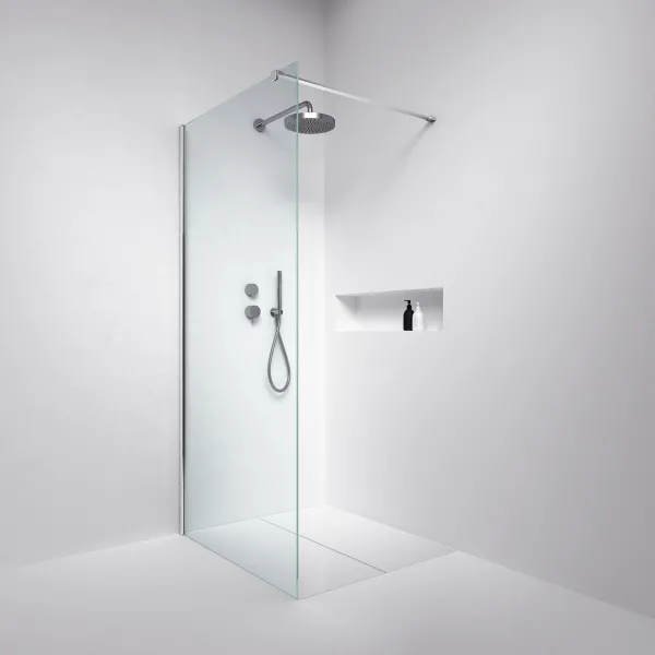 Minimalism M100W - DeLux duschvägg 8 mm, 97,5 x 200h, lätt att rengöra