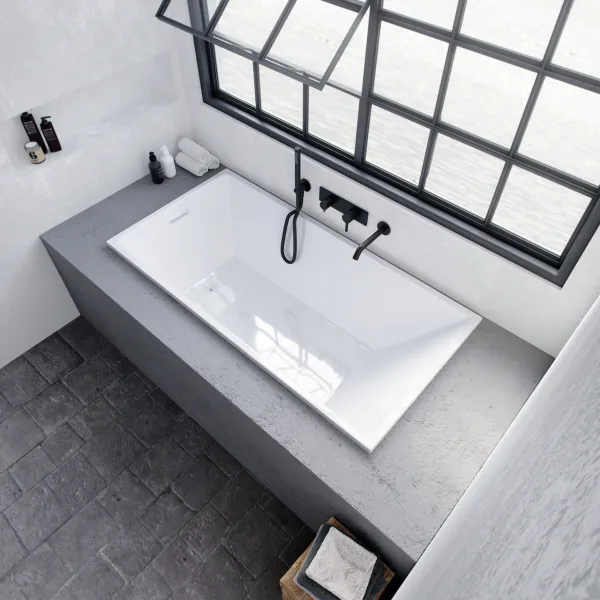 Pulcher Norma 1500 - Inbyggt badkar 150x75 cm, Blankvit