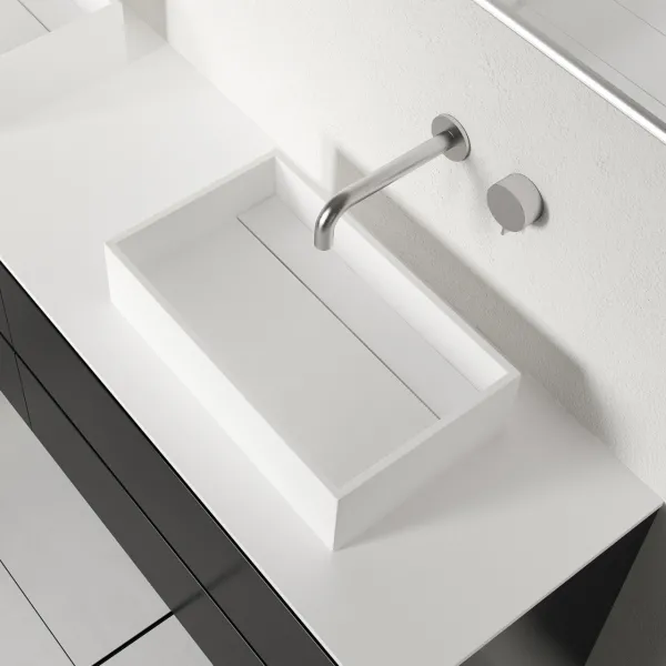 Plano 50 - 50x30 Tvättställ, Mattvitt SolidTec®