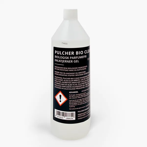 Pulcher® Bio Clean - Biologisk parfymfri kalkborttagningsgel, 1000 ml.