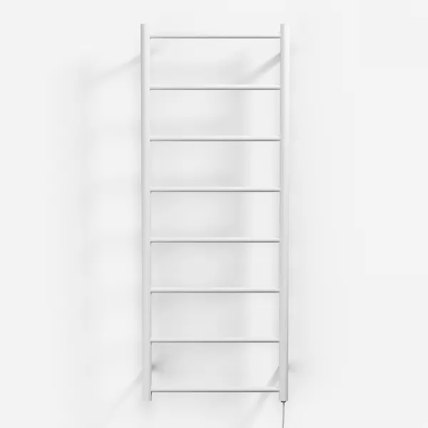 Pulcher Minimalism PM128 - Elektrisk handdukstork, 50 x 128 cm, matt vit