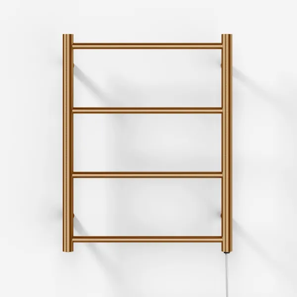 Pulcher Minimalism PM64 - Elektrisk handdukstork, 50 x 64 cm, PVD borstad koppar