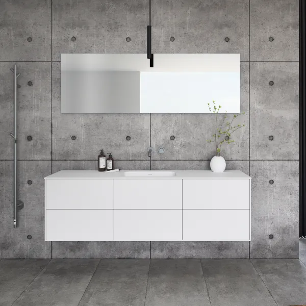 Pulcher Mood 180 Soft - Badrumsmöbel 180x46 cm, Mathvid m/ SolidTec® handfat