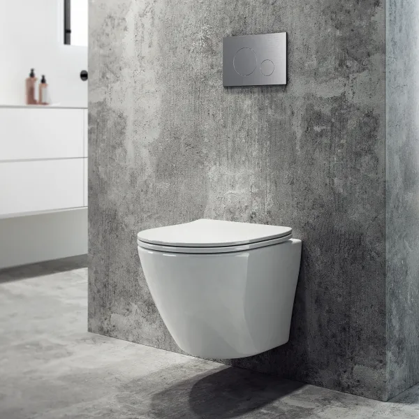 Nomi PN2-18 - Toalett 49 cm, Vit, Rimless + EasyClean Coat