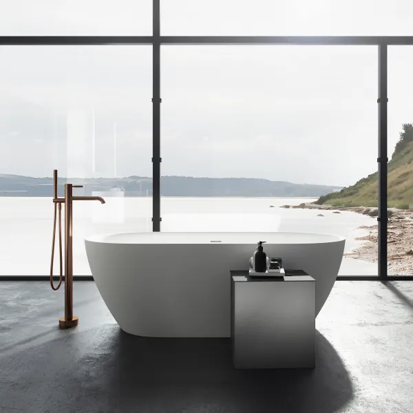 Pulcher Nomo 170 - Slim-Design Badkar 170x80, Massive Matt Vit SolidTec®