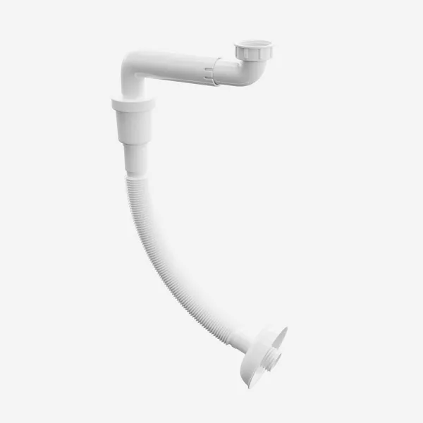 Pulcher PSS01 - Platsbesparande vattenlås för badrumsmöbler, Universal med Ø32 mm. flexibelt rör