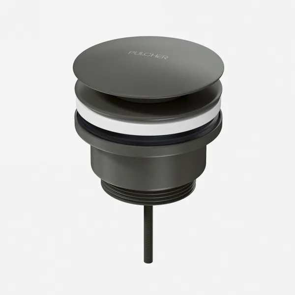 Pulcher Semplice Fly 1¼” -  Universal bottenventil, PVD Matt Gun Metal