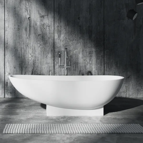 Boheme 182 - Badkar 182x82, Massiv Matt vit SolidTec®